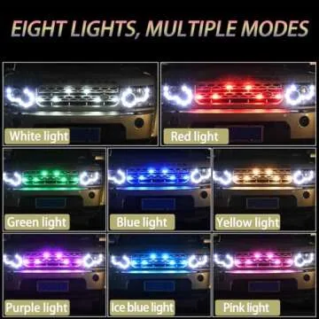 4PCS USB Rechargeable LED Strobe Lights with Remote