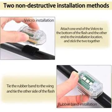 4PCS USB Rechargeable LED Strobe Lights with Remote