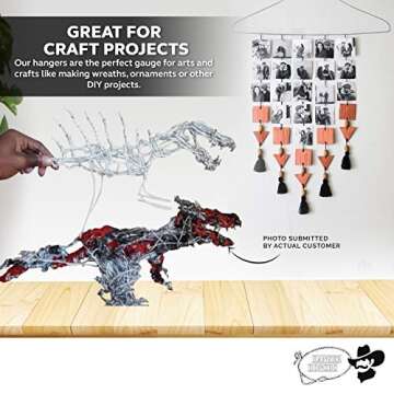 100 Wire Hangers - White Metal Hangers in Bulk - 18 Inch Thin Standard Dry Cleaner Coated Steel