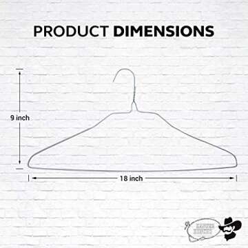 100 Wire Hangers - White Metal Hangers in Bulk - 18 Inch Thin Standard Dry Cleaner Coated Steel