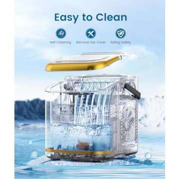 Kndko Portable Ice Maker - 26.5lbs Daily Production