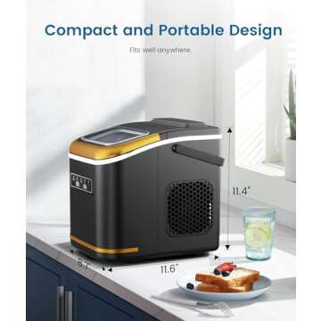 Kndko Portable Ice Maker - 26.5lbs Daily Production