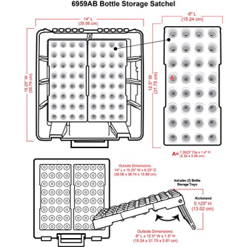 ArtBin Super Satchel for 0.5oz Bottle Storage, Portable Case