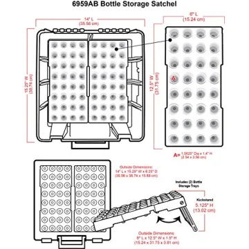 ArtBin Super Satchel for 0.5oz Bottle Storage, Portable Case