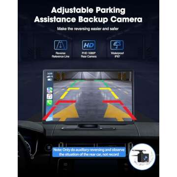 9-Inch Wireless Car Stereo with Carplay, Backup Camera, GPS Navigation, Android Auto - by LAMTTO