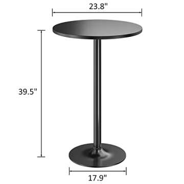 Furmax Round Pub Table - Modern Design and Easy Assembly