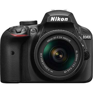Nikon D3400 DSLR Camera with Dual Lenses - Renewed & Ready