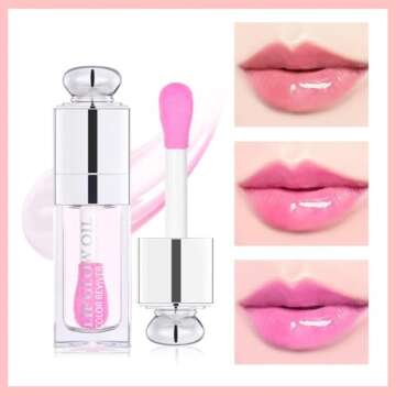 Hydrating Lip Glow Oil for Soft, Glossy Lips 0.2 OZ