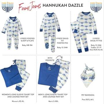 HonestBaby Family Matching Holiday Pajamas Organic Cotton for Men, Women, Kids, Toddlers, Baby Boys,...