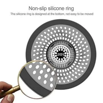 LEKEYE Stainless Steel Drain Hair Catcher for Bath & Shower
