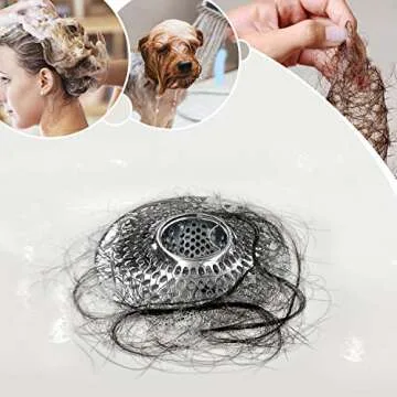 LEKEYE Stainless Steel Drain Hair Catcher for Bath & Shower