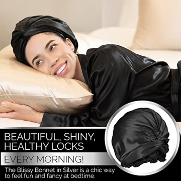 Luxury Blissy Silk Bonnet for Healthy Hair at Night