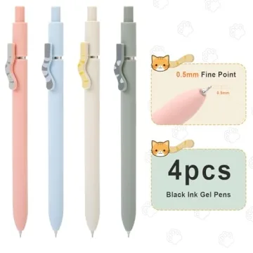 FIOVER Cat Pens - 4Pcs Smooth Writing Fine Point Pens