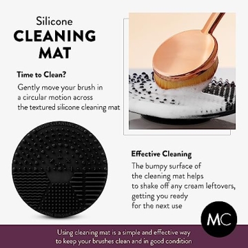 Mothercould Sunscreen Brush Set - Lotion Applicator for Kids, Babies, Families, and Adults | Safe for Face & Body | Travel-Friendly Design with Protective Caps & Cleaning Mat (2 Pack) (Black)