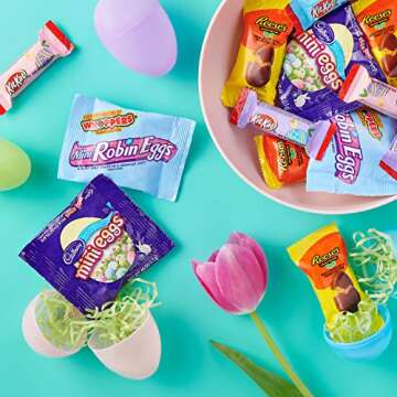 HERSHEY'S Chocolate Assortment Treats, Easter Candy, 33.4 oz Bulk Variety Bag (75 Pieces)