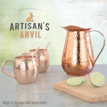 Handmade Pure Copper Pitcher for Water Cocktails Ayurveda