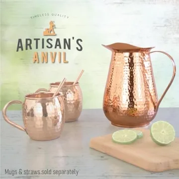 Handmade Pure Copper Pitcher for Water Cocktails Ayurveda