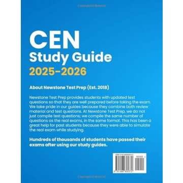 CEN Study Guide 2025-2026: Updated Review + 1050 Test Questions and Detailed Answer Explanations for...