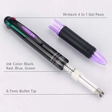 Stylish 4-in-1 Multicolor Ballpoint Pens for All Needs