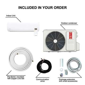 OLMO Alpic 9,000 BTU Ductless Mini Split AC/Heating System