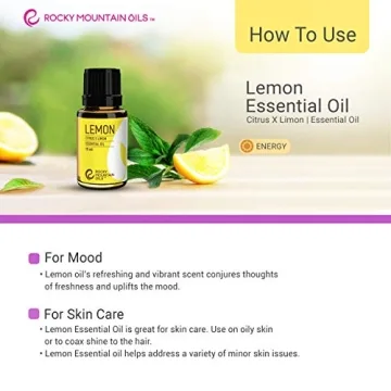 Rocky Mountain Lemon Essential Oil - 100% Pure Aroma