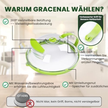 Gracenal Microwave Cover with Unique Moisture Control