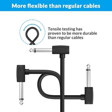 Augioth 36 Inch Guitar Patch Cable 3Ft for Musicians