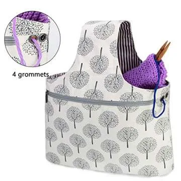 Teamoy Knitting Tote Bag Lightweight Stylish Project Bag