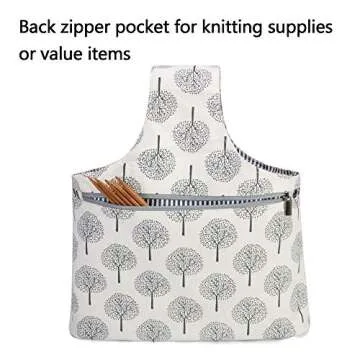 Teamoy Knitting Tote Bag Lightweight Stylish Project Bag