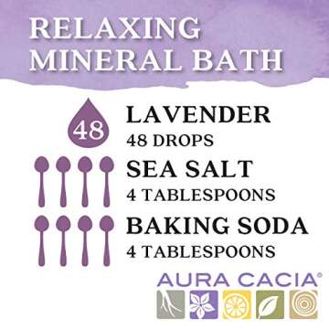 Aura Cacia 100% Pure Lavender Essential Oil, 0.5 fl. oz, Calm Relaxing Aroma, Therapeutic Grade, Ethically Sourced Lavender