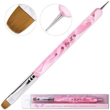 Ivy L Premium 2 Way French Gel Nail Art Brush - Size 14