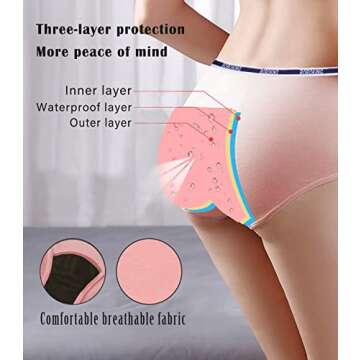Boboking Teen Girls Cotton Period Panties Big Girls Breathable Briefs Women Underwear S