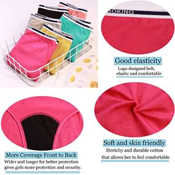 Boboking Teen Girls Cotton Period Panties Big Girls Breathable Briefs Women Underwear S