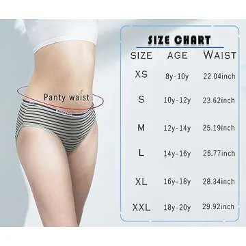 Boboking Teen Girls Cotton Period Panties Big Girls Breathable Briefs Women Underwear S