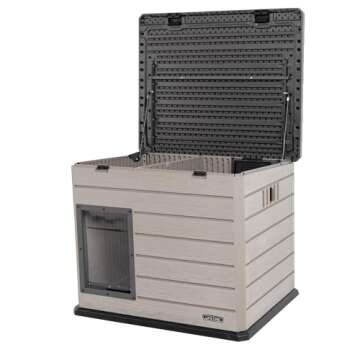 Lifetime Deluxe Dog House, Weather Protected with Adjustable Vents, Ideal Shelter for Medium to Larg...