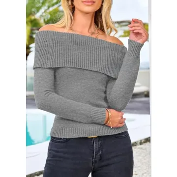 PRETTYGARDEN Women's Chic Off Shoulder Sweater for Winter