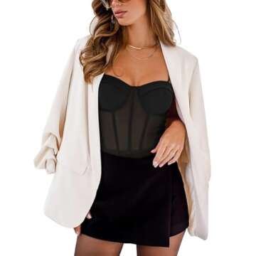 REORIA Women's Summer Sexy Mesh Sheer Spaghetti Strap Backless Going Out Slimming Bustier Corset Leotards Tummy Control Bodysuit Tank Top with Built in Bra (- Black Medium)