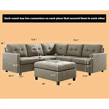Flesser Modular Sectional Couch - Stylish Versatile Sofa Set