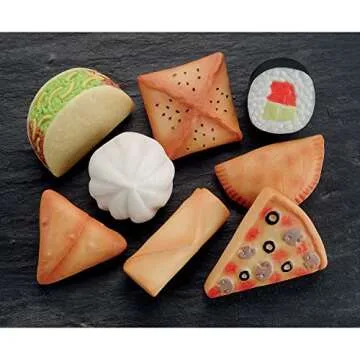 Yellow Door Sensory Play Stones, Foods of The World, Set of 8