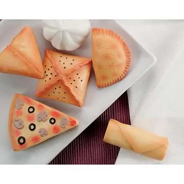 Yellow Door Sensory Play Stones, Foods of The World, Set of 8