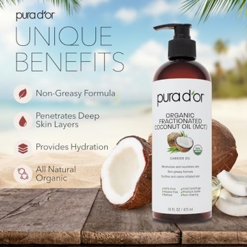 PURA D'OR Organic Coconut Oil - 100% Pure & Natural