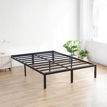 Olee Sleep 18 Inch Heavy Duty Steel Slat Platform Bed Frame with Storage