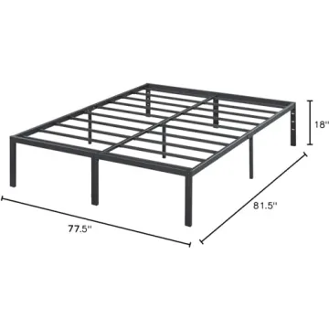 Olee Sleep 18" Heavy Duty King Size Bed Frame