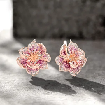 Stunning Santuzza 925 Sterling Silver Flower Earrings