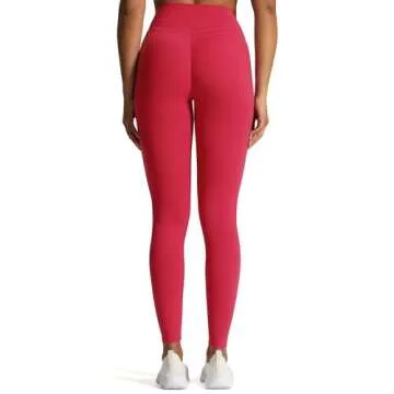 Aoxjox High Waisted Workout Leggings for Women Scrunch Tummy Control Luna Buttery Soft Yoga Pants 26" (Love Potion, Small)