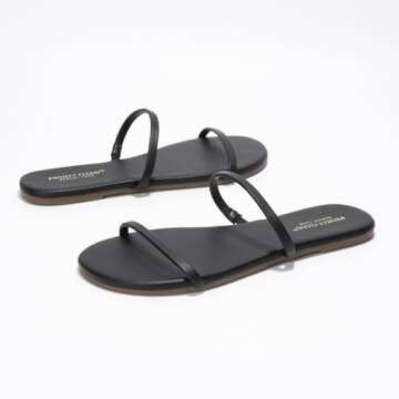 Stylish Vegan Leather Memory Foam Sandals for Women