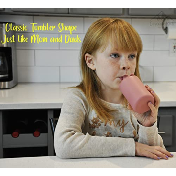 Cascade Kids Silicone Cups with Straws - Safe and Durable