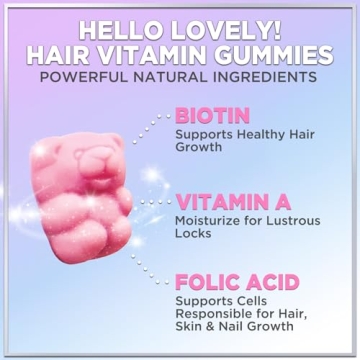 Hello Lovely Hair Vitamins Gummy with Biotin & Vitamins