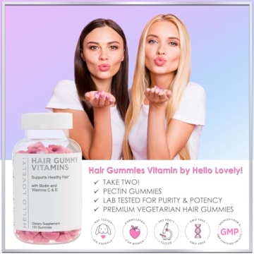 Hello Lovely Hair Vitamins Gummy with Biotin & Vitamins