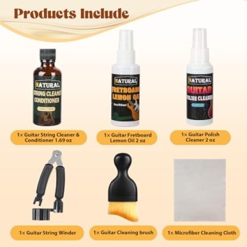 6Pcs Guitar Cleaning Kit - All-in-One Toolset for Musicians
